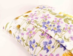 Herbal pillow for well-being - meadow flowers on a white background - size 35 cm x 28 cm