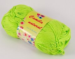 Yarn Camila natural - lime green - color number 145