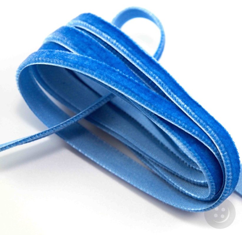 Samtband - mittelblau - Breite 2 cm