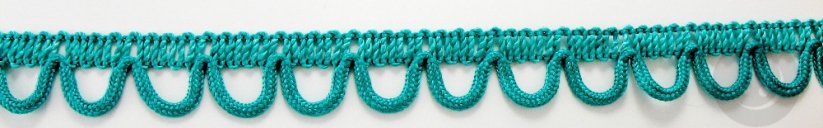 Decorative braid - blue-green - width 1,5 cm