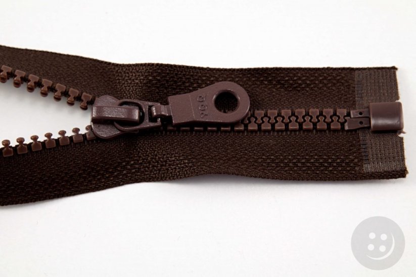 Dělitelný kostěný zip - délka (30 - 95 cm) - různé barvy