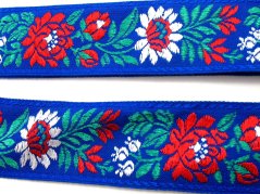 Krojová stuha - modrá - šírka 3,6 cm