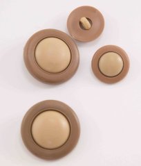 Knoflík se spodním přišitím - béžový dvoubarevný - průměr 2,2 cm