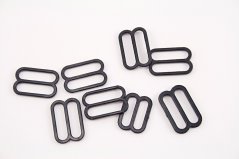 Plastik Schiebeschnalle - schwarz - Durchmesser 1,4 cm