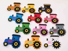 Aufnäher zum Aufbügeln – Traktor 4,5 cm x 5,5 cm – MEHRERE FARBVARIATIONEN