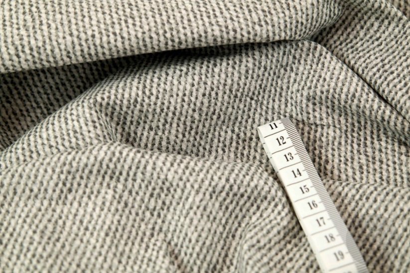 Cotton canvas - gray tweed - width 140 cm