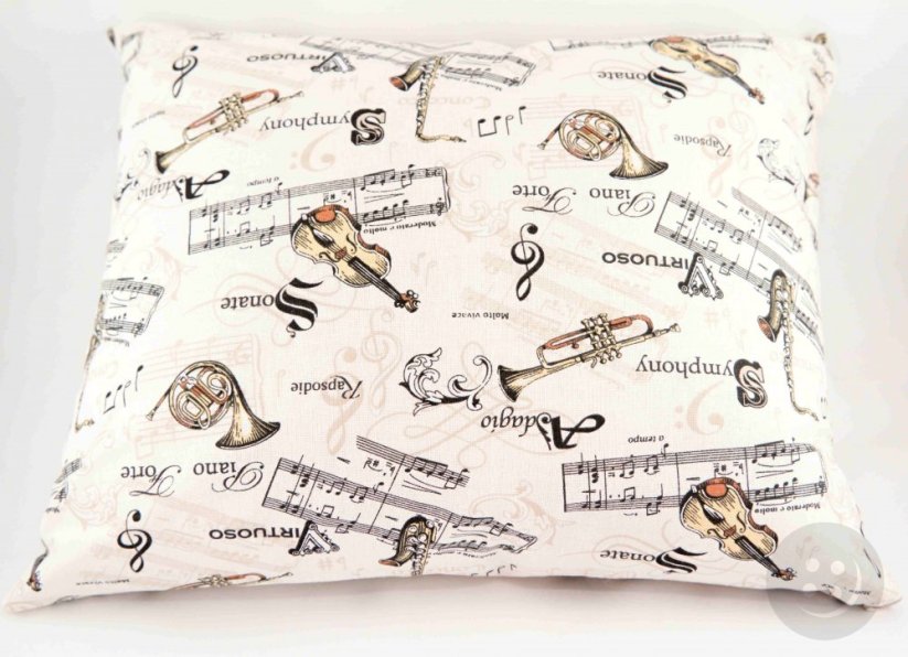 Bylinkový polštářek pro klidný spánek - hudba - rozměr 35 cm x 28 cm