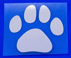 Iron-on patch - paw - dimensions 4 cm x 4 cm