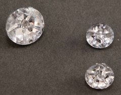 Luxusní krystalový knoflík - světlý krystal - průměr 1,7 cm