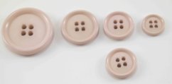 Hole button - with matte center - beige - diameter 2.03 cm