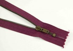 Nedeliteľný kovový starokovový zips č.3 viac farieb - dĺžka (10 - 20 cm)