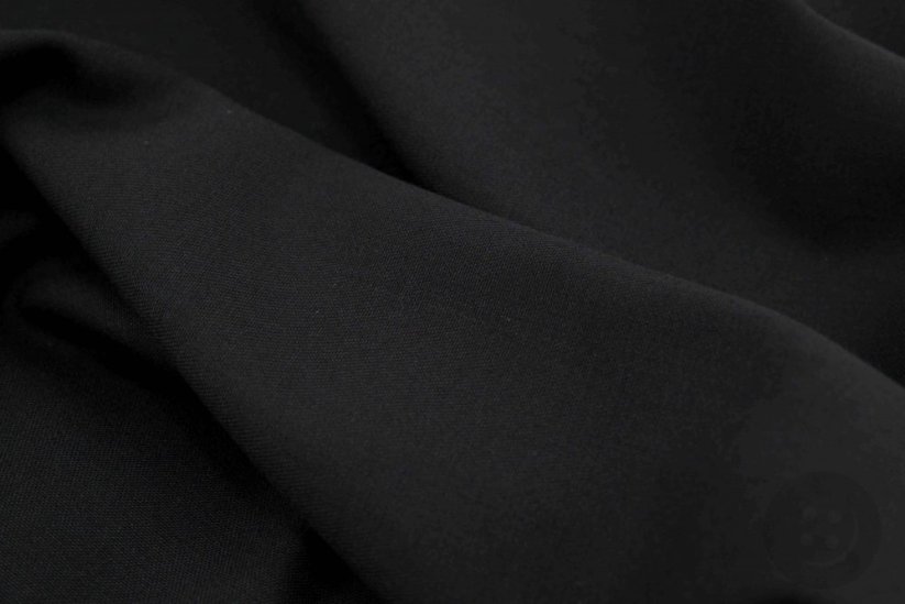Black wool fabric