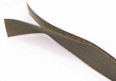 Našívací suchý zips - khaki - šírka 2 cm