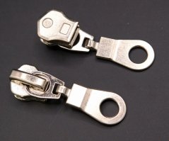 Slider for metal zipper - silver - size 8