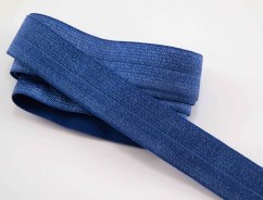 Fold over elastic - medium blue - width 2 cm