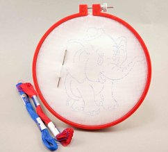 Embroidery pattern for children - baby elephant - diameter 15 cm