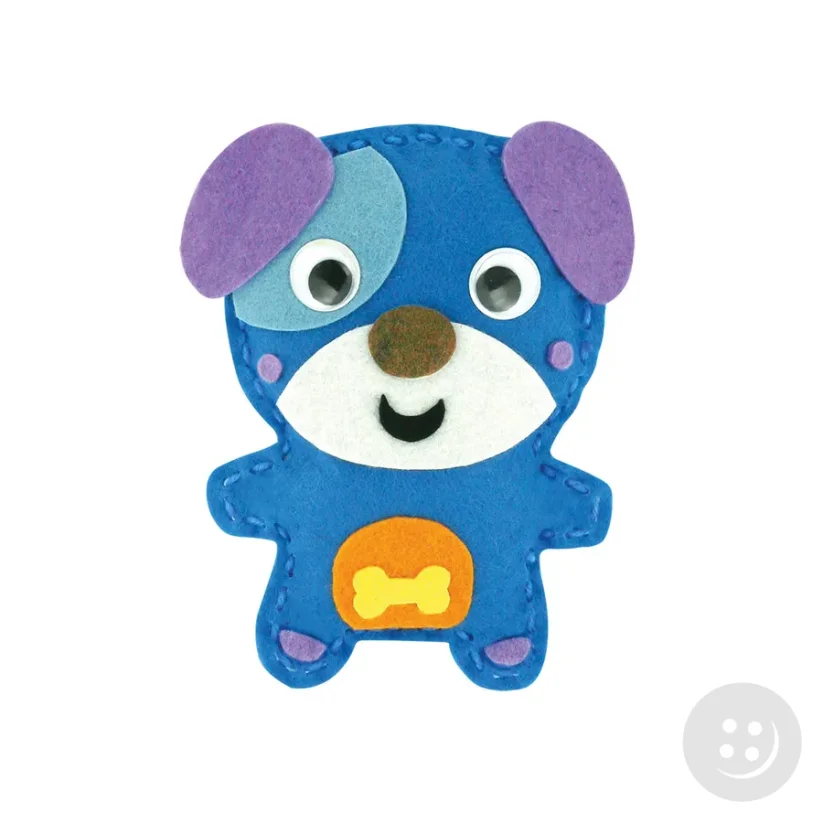 Modrý psík - sada pre deti na výrobu plsteného zvieratka + návod