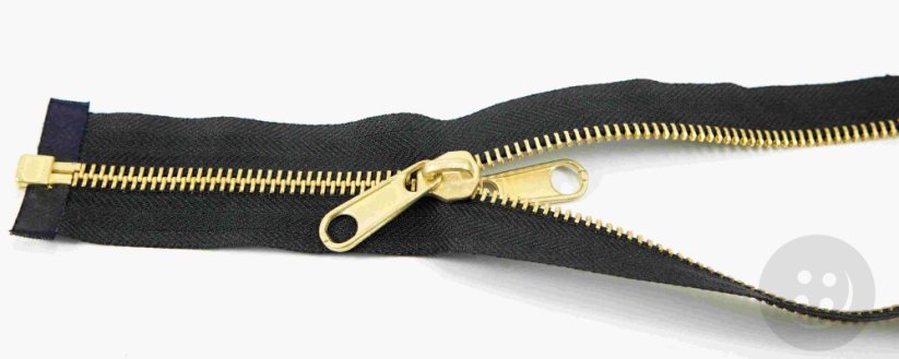 Tent autolock zippers with brass teeth - black - length 90 cm - 300 cm