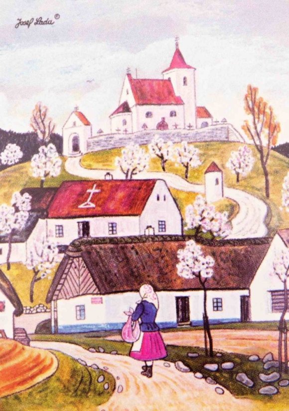 Sada 2 utěrek - Josef Lada - Jaro na vsi
