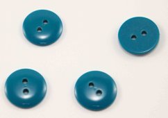 Hole button glossy - turquoise - diameter 2.2 cm