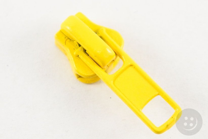 Schieber für Plastikreißverschluss - gelb - Größe 5