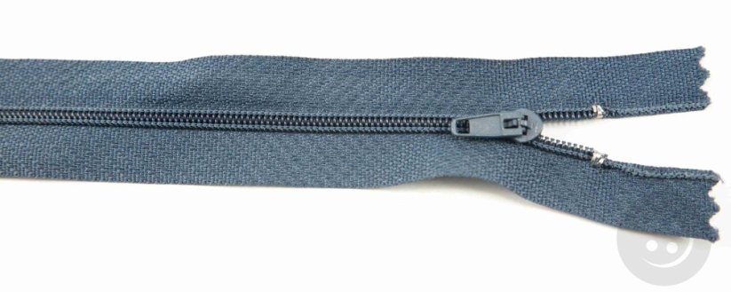 Nedělitelný jemný plastový spirálový zip (velikost číslo 3) různé barvy - délka 12 cm - 60 cm