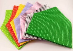 Bavlnené šatky s malými bodkami - viac farieb - rozmer 65 cm x 65 cm