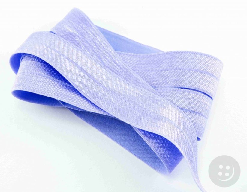Fold over elastic trim - lavender - 2 cm