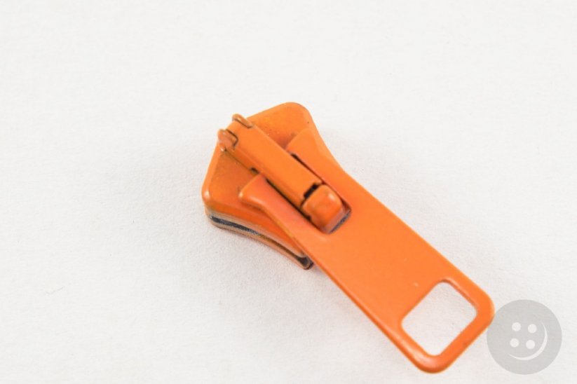 Plastic cubes zipper slider - orange - size 7
