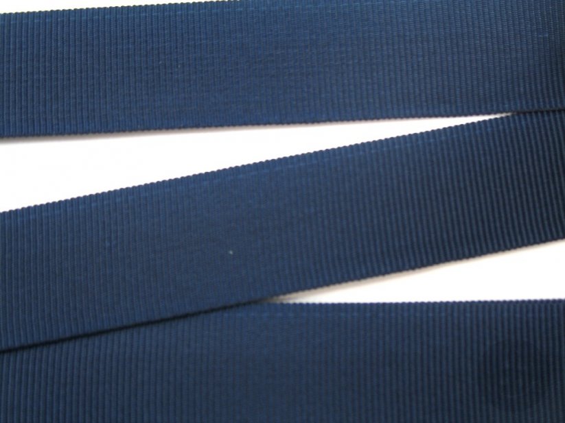 Rypsová stuha - modrá - šířka 2,3 cm