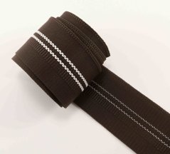 Taillenband - braun, weiß - Breite: 4,7 cm