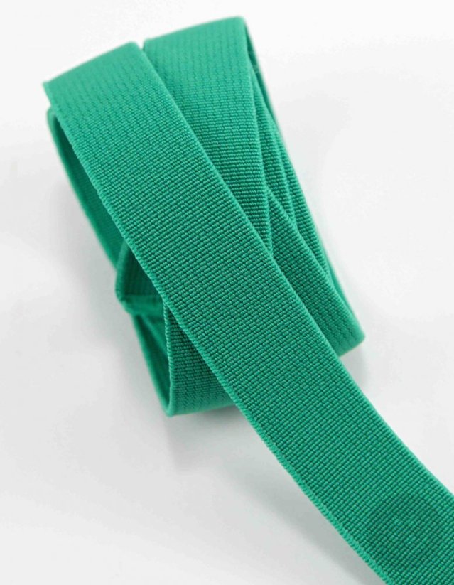 Barevná pruženka - středně zelená - šířka 2 cm