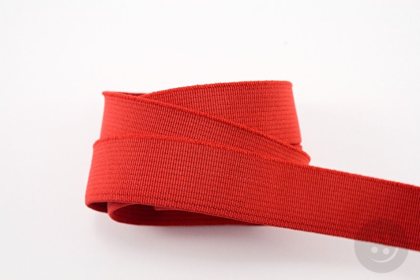 Barevná pruženka - červená - šířka 2 cm