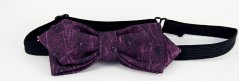 Men's bow tie - purple with pattern