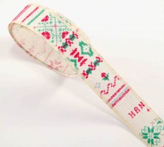 Vánoční dekorační stuha - šíře 2,5 cm