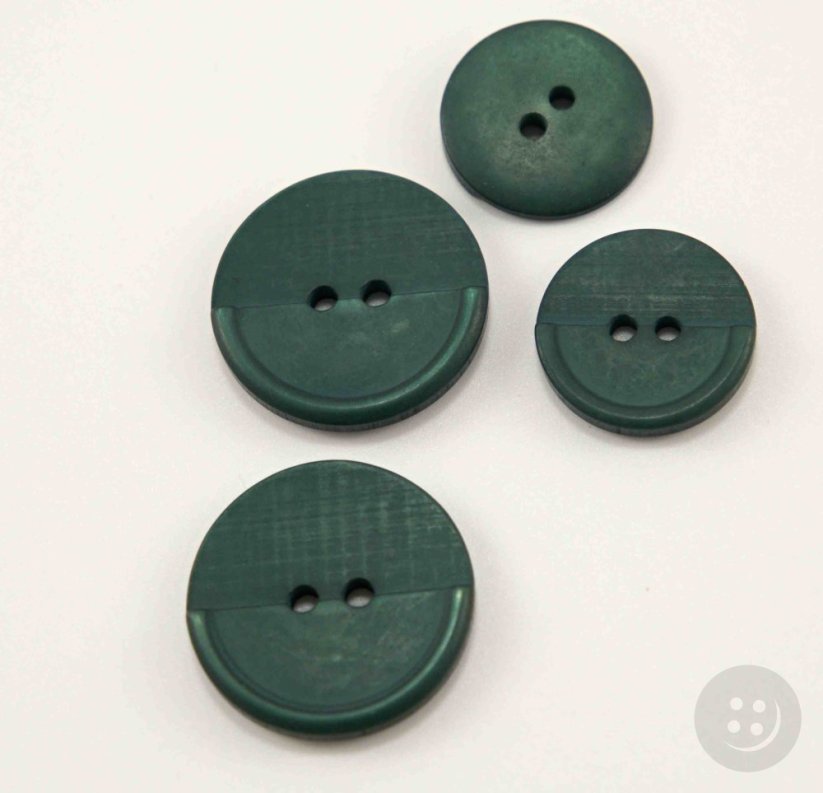 Hole button glossy - dark green - diameter 2,3 cm