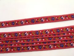 Krojová stuha - červená - šíře 1 cm