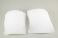 Neobalené ramenní vycpávky - bílá - rozměr 11,5 cm x 10,5 cm