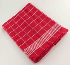 Sada utěrek 3 kusy - kostky - tmavě červená - rozměr 50 cm x 70 cm