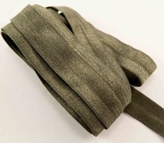 Edging elastic band - soft khaki green - width 1.5 cm