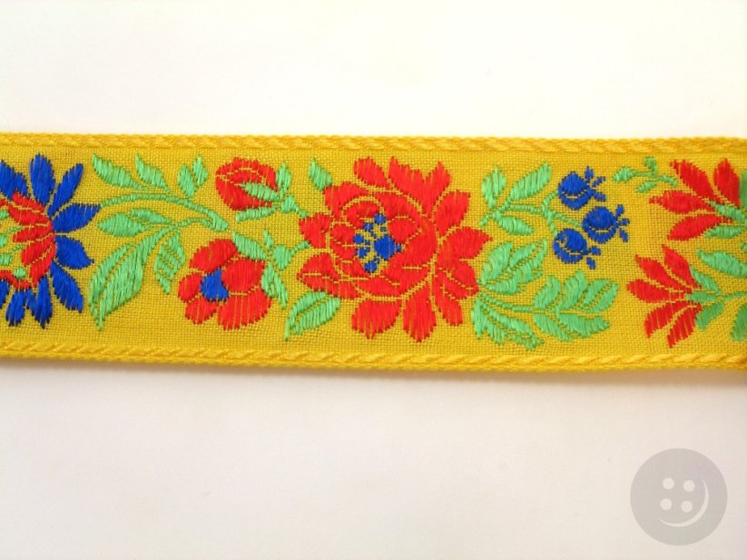 Festive ribbon - yellow - width 3,6 cm