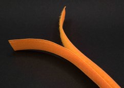 Našívací suchý zip - neonová oranžová - šířka 2 cm