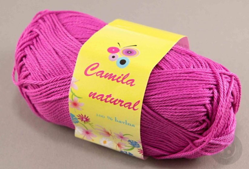 Priadza Camila natural - cyklámová - číslo farby 40