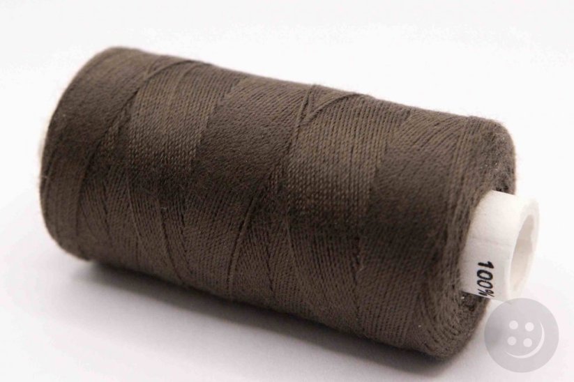 Polyester denim threads in a coil of 200 m - Brown