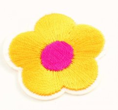 Iron-on patch - Flower - dimensions 3 cm x 3 cm