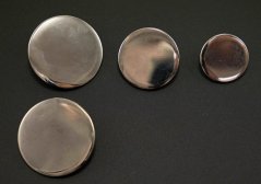 Metal button - silver - diameter 2,8 cm
