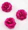 Sew-on satin flower - dark pink - diameter 3 cm