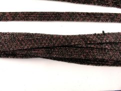Leonský prýmek - černá, růžová - šíře 0,9 cm