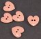 Heart - button - beige - dimensions 1,4 cm x 1,4 cm
