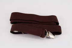 Men's suspenders - brown - width 2,5 cm